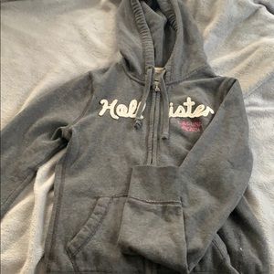 A zip up sweatshirt
